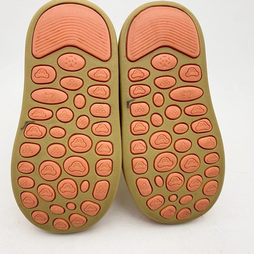 Comfy Kids Metallic Pearl Rabbit Fur Trim Winter Snow Boots‎ Bear Tread Size 25
